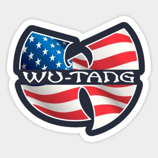 The wu tang american shirt Sticker